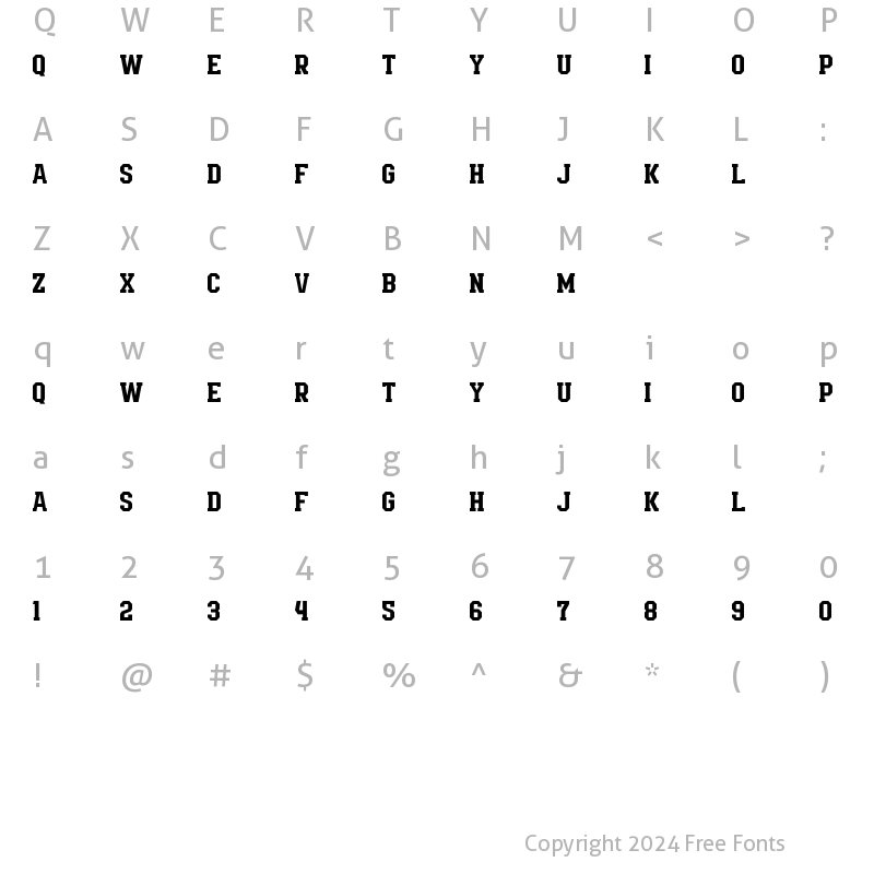 Character Map of Fonekich Regular