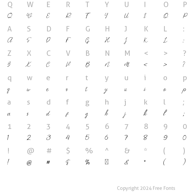 Character Map of Font16 Regular