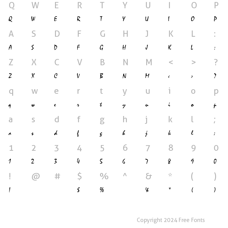 Character Map of font351 Regular