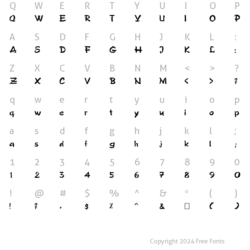 Character Map of font414 Bold