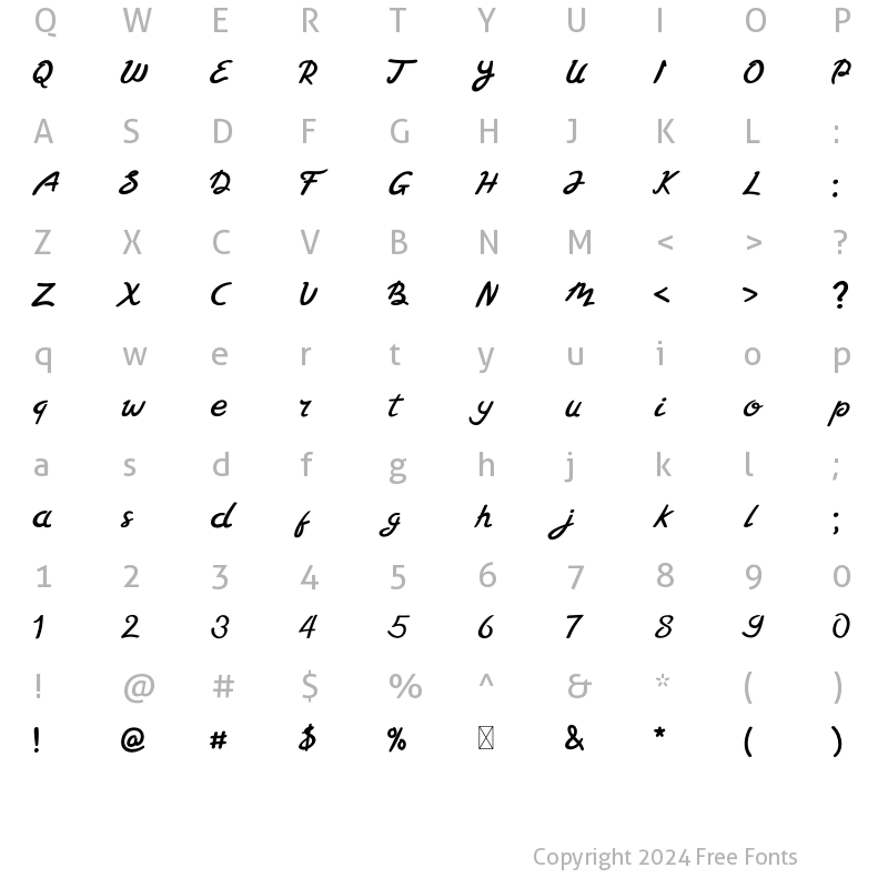 Character Map of Font8 Regular