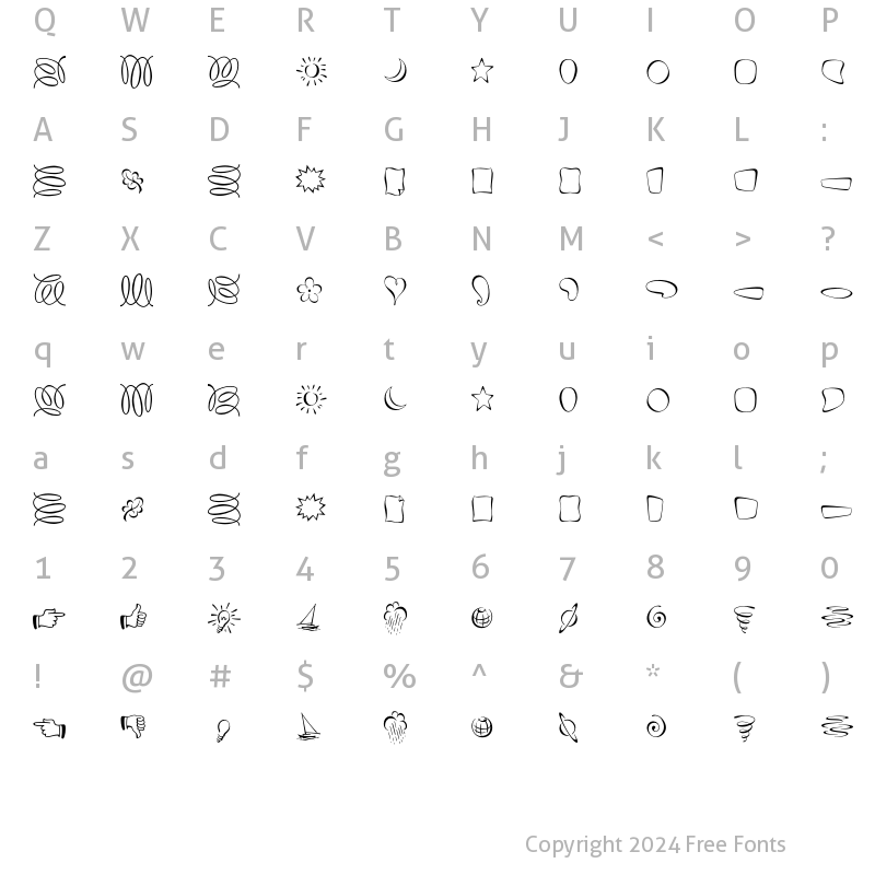 Character Map of Fontesque Ornaments Regular