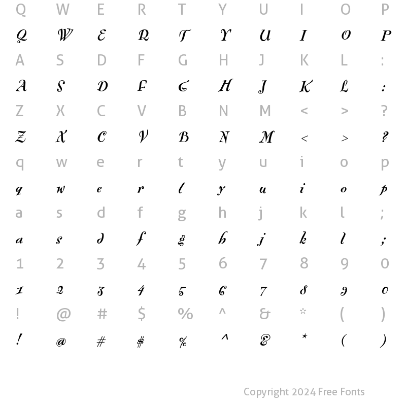 Character Map of FontesqueText Bold Italic