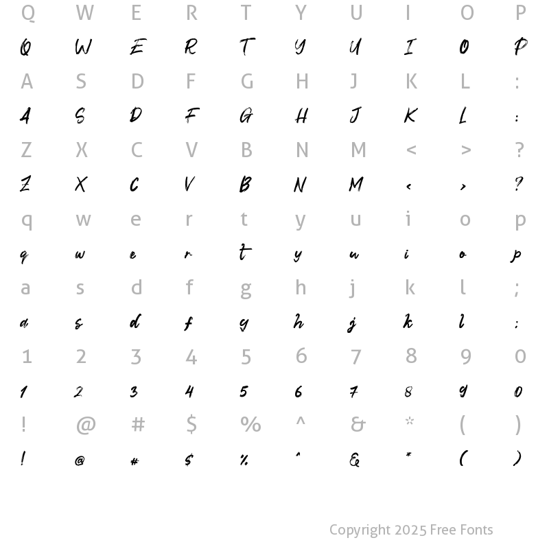 Character Map of Fontix Regular