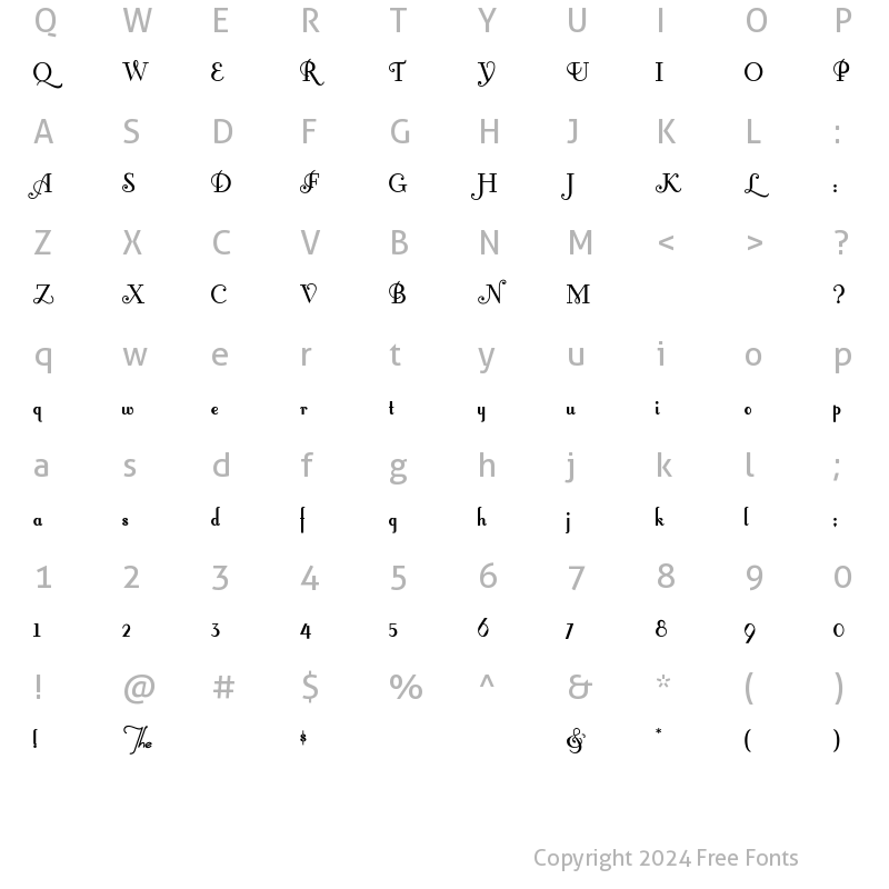 Character Map of FontleroyBrown Regular