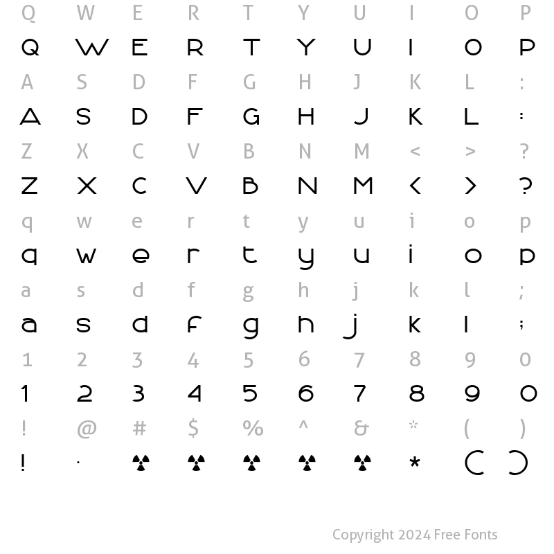 Character Map of FontLogic Normal