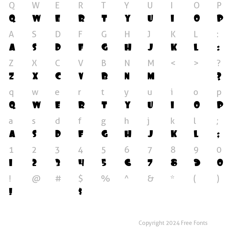 Character Map of Foo Normal