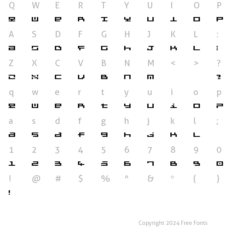 Character Map of Formant237Book Regular