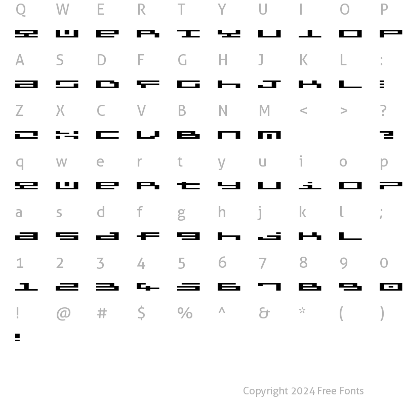 Character Map of Formant237Plain Regular