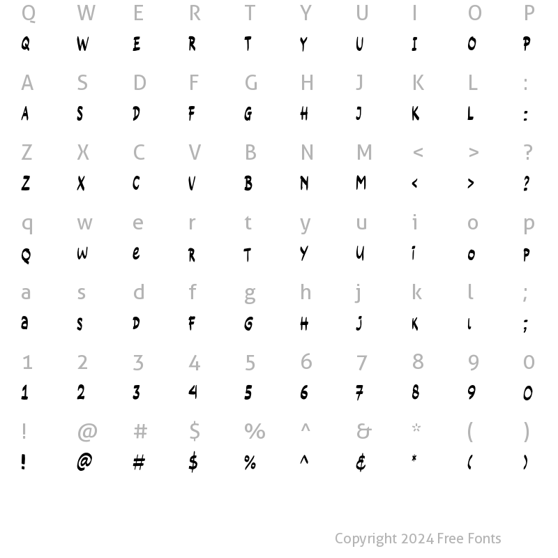 Character Map of Formarker Regular