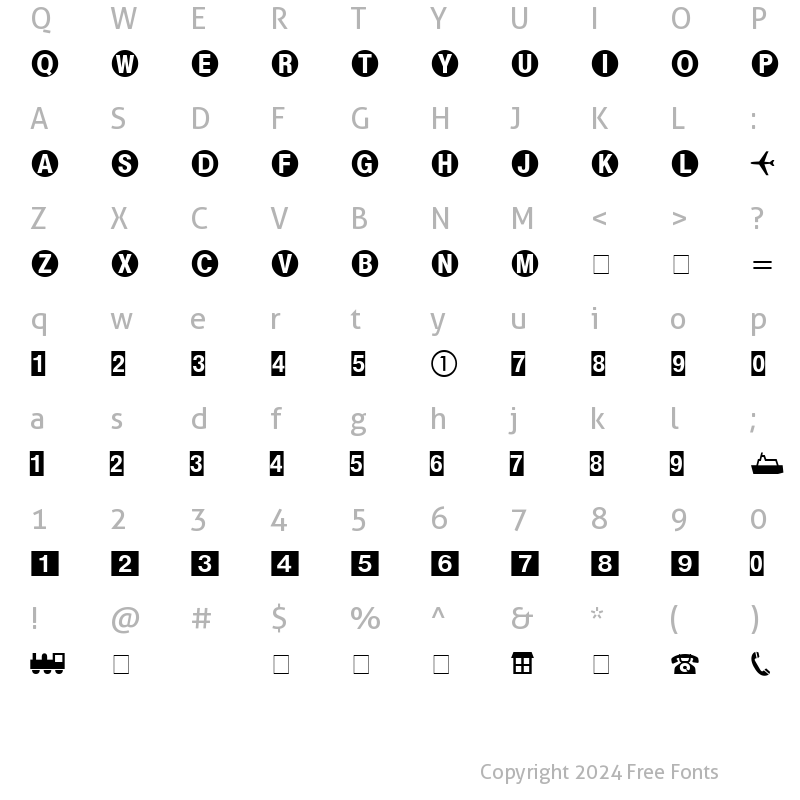 Character Map of Format Pi One SSi Regular