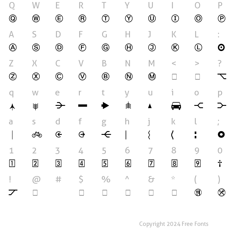 Character Map of Format Pi Two SSi Regular