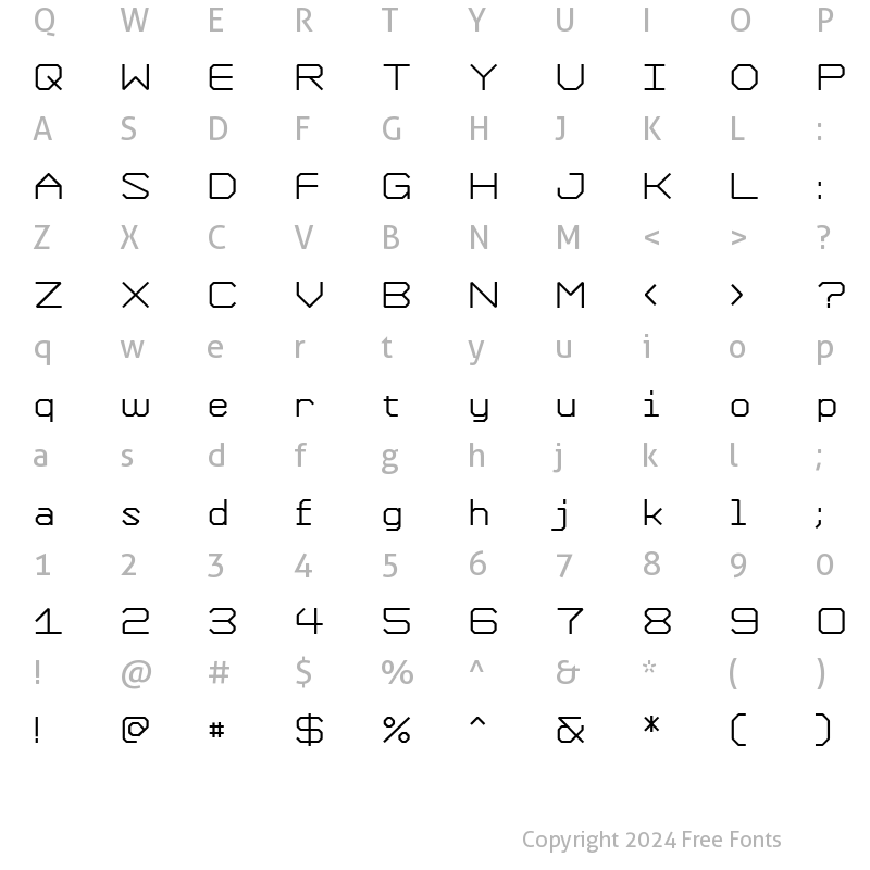 Character Map of Formation Bold