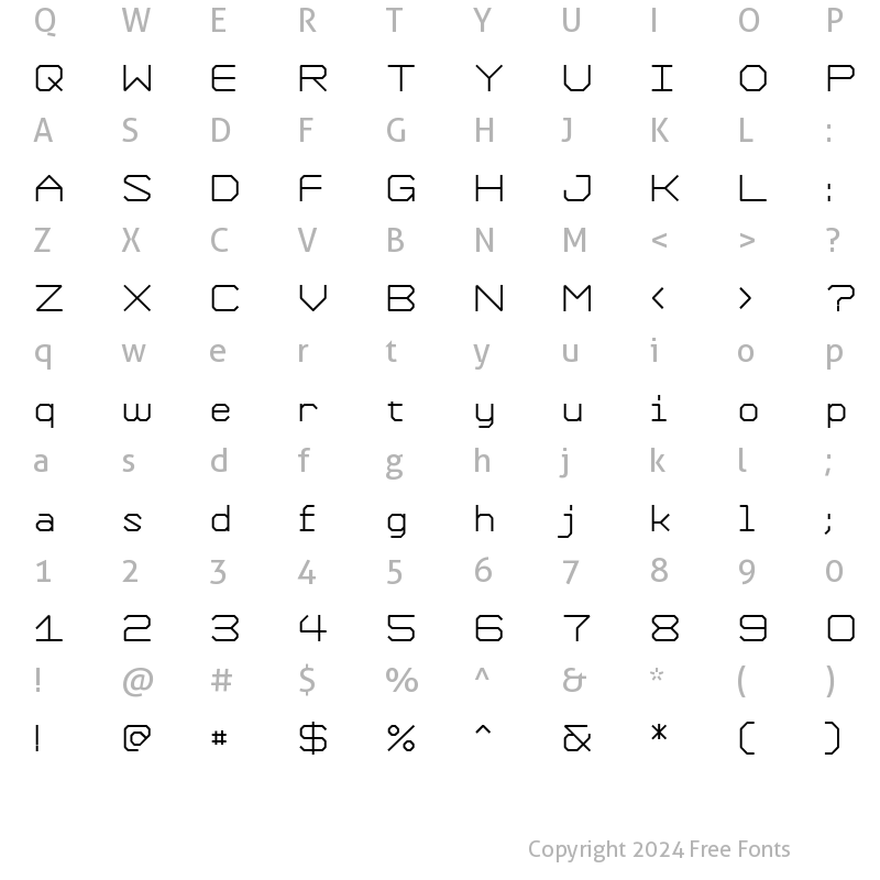 Character Map of Formation DemiBold