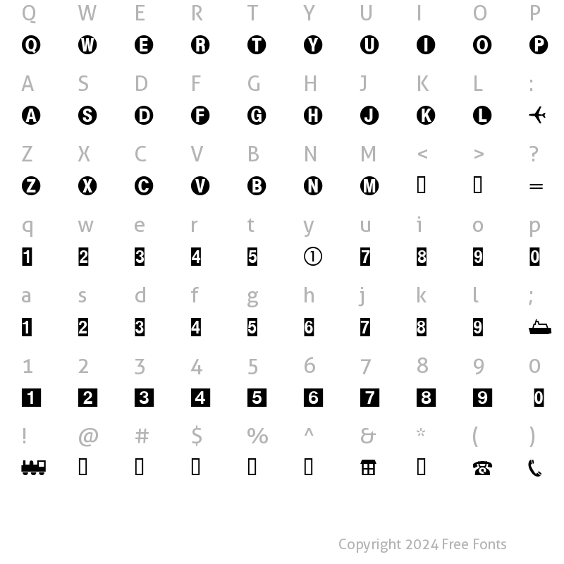 Character Map of FormatPiOneSSi Regular