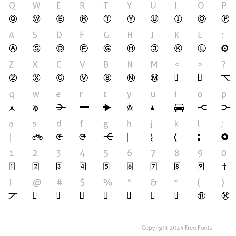 Character Map of FormatPiTwoSSi Regular