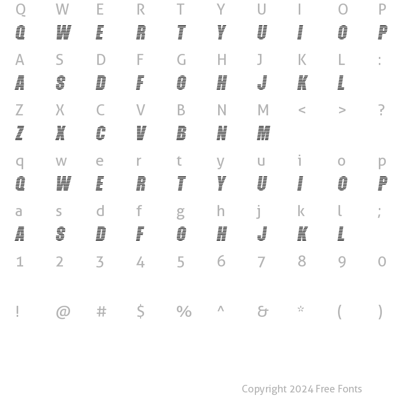 Character Map of Former Airline Regular