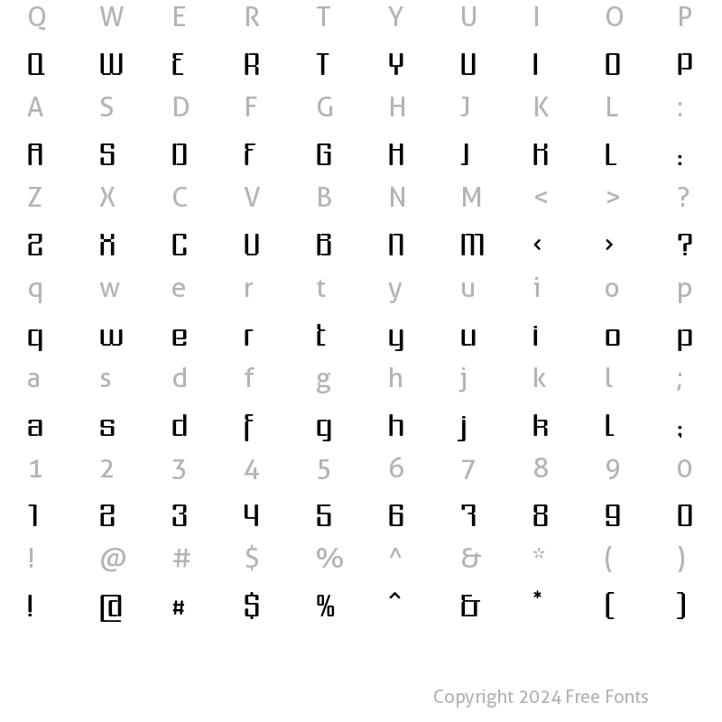 Character Map of Formetic Light