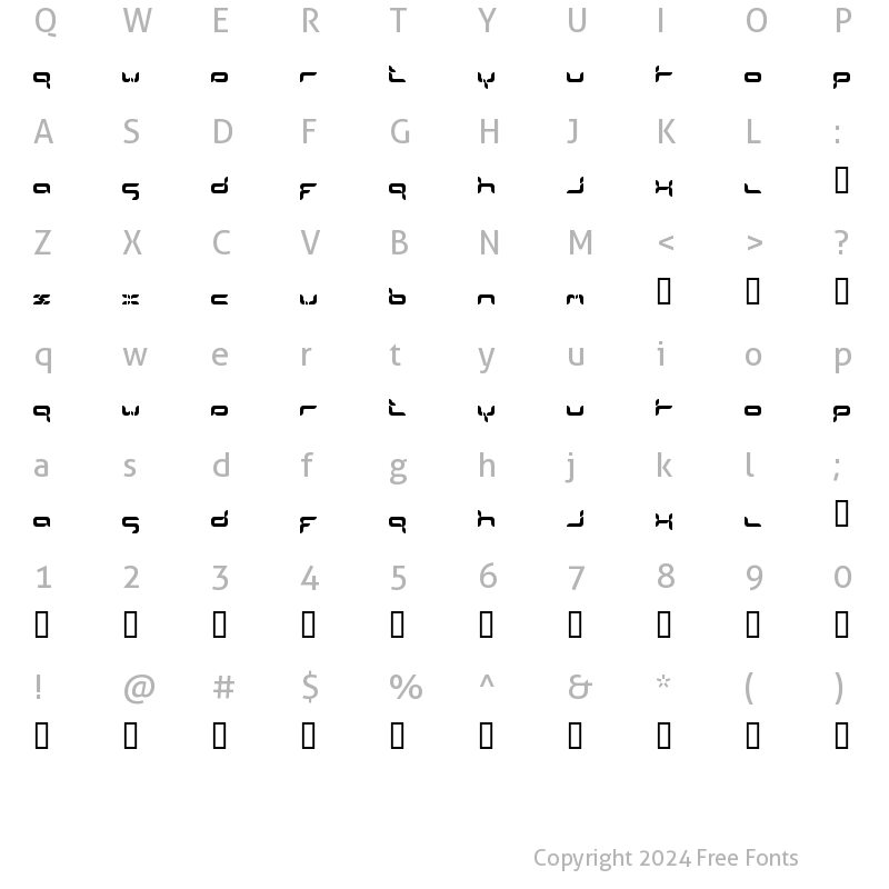 Character Map of formlosOrganik Regular