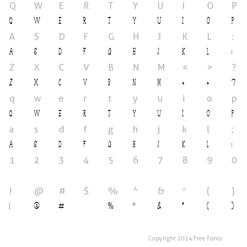 Character Map of FORTHES Regular