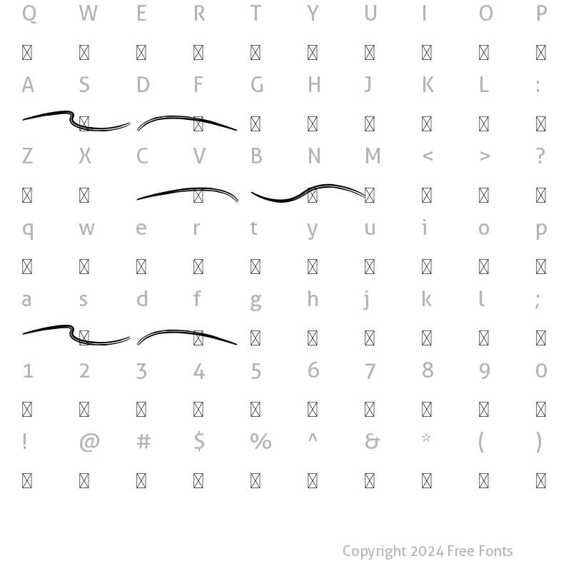 Character Map of Fortnight Swashes