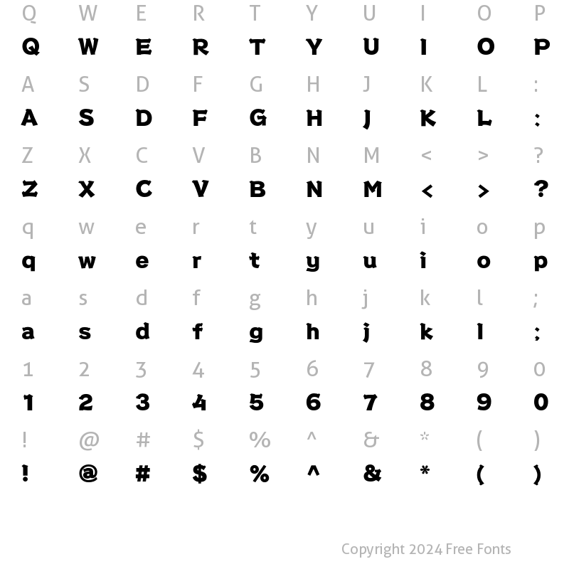 Character Map of FOT-KokinEdo Std EB