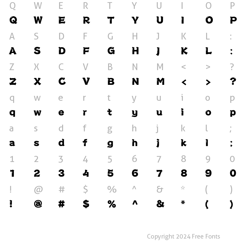 Character Map of FOT-KokinHige Std EB