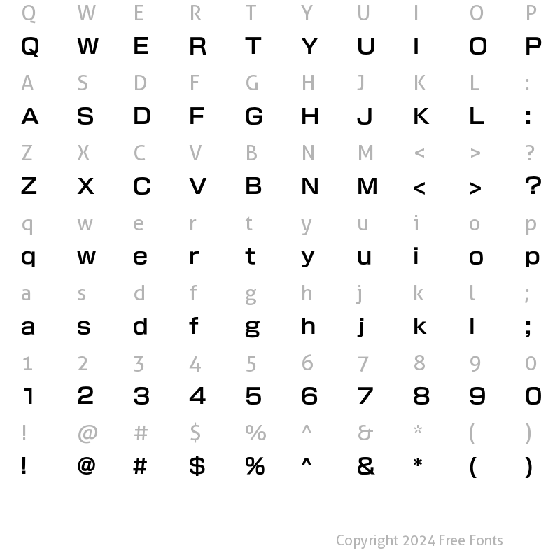 Character Map of FOT-NewRodin Pro B