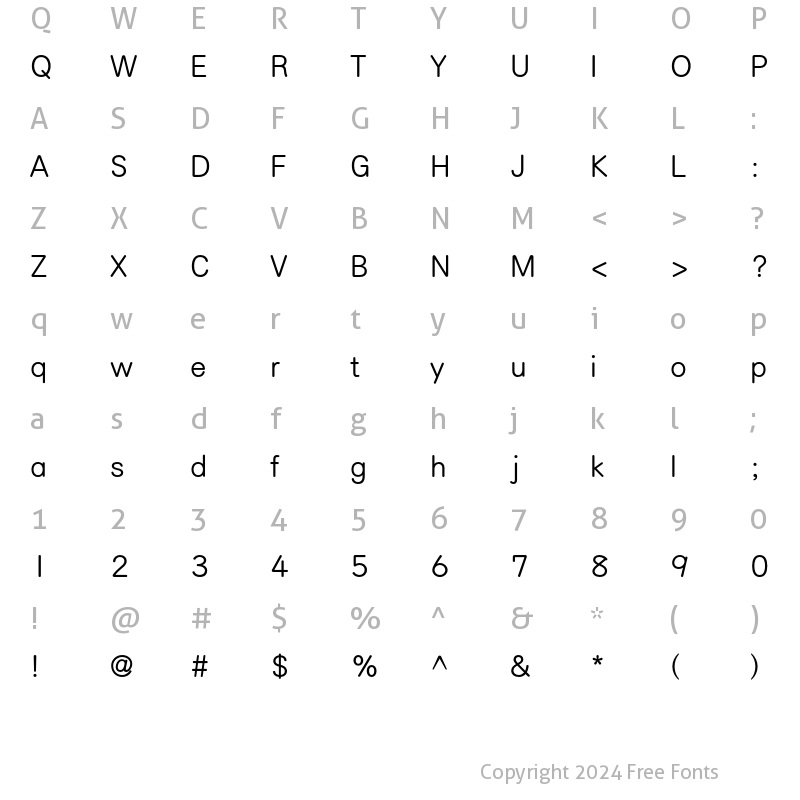 Character Map of FOT-Utrillo Pro DB