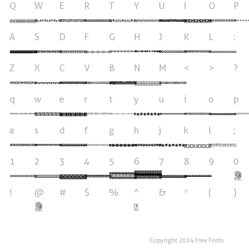 Character Map of fotograami-borders Regular