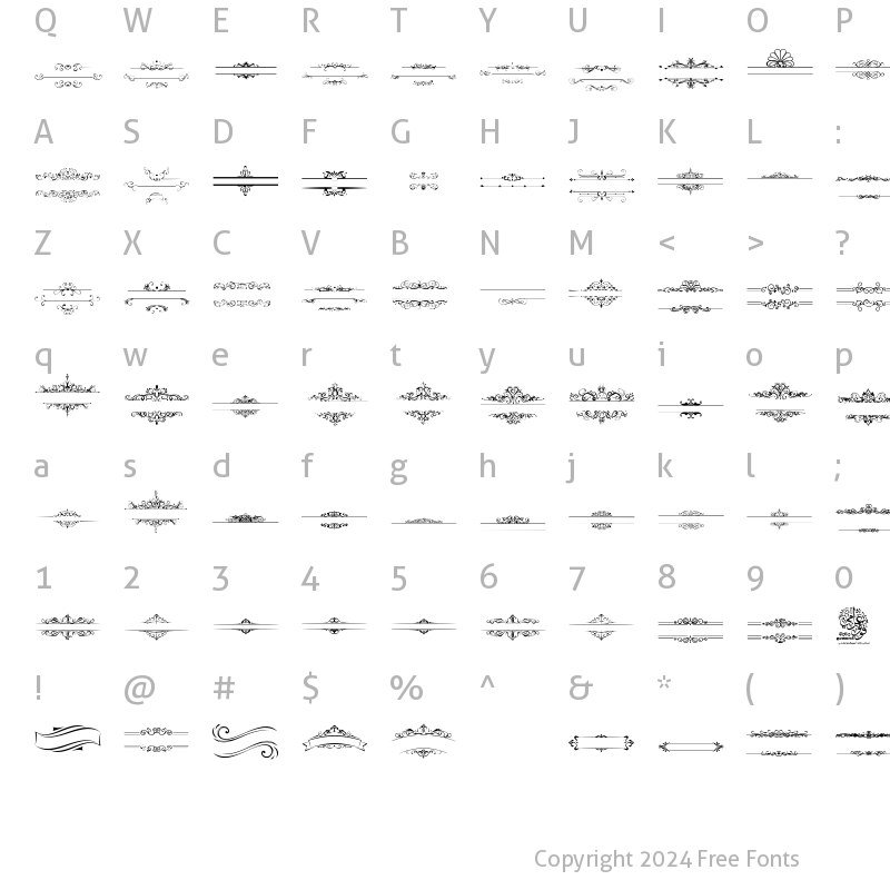 Character Map of fotograami-Dividers Regular