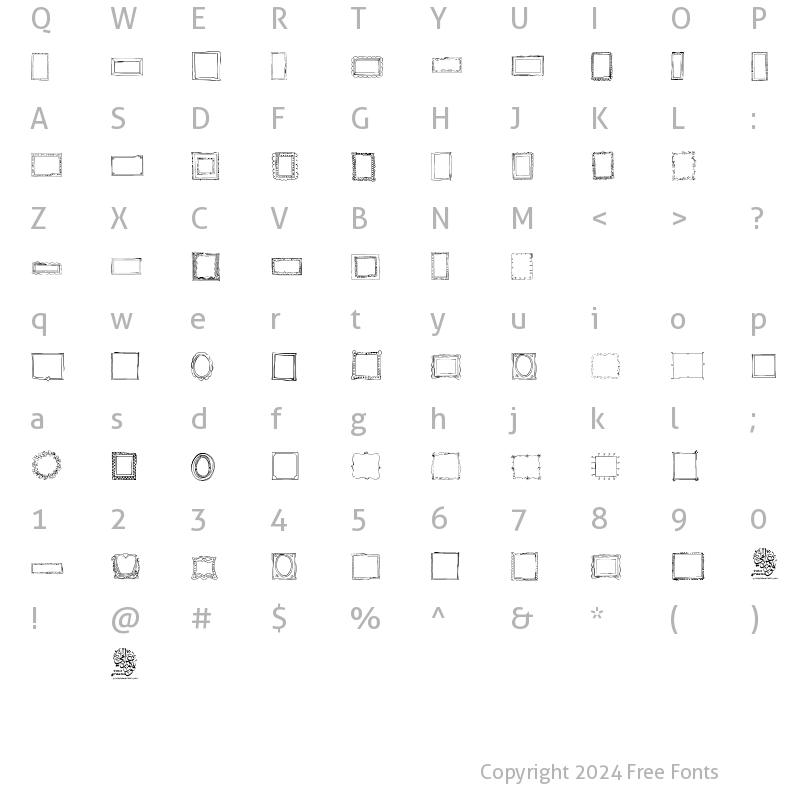 Character Map of fotograami-frames-02 Regular