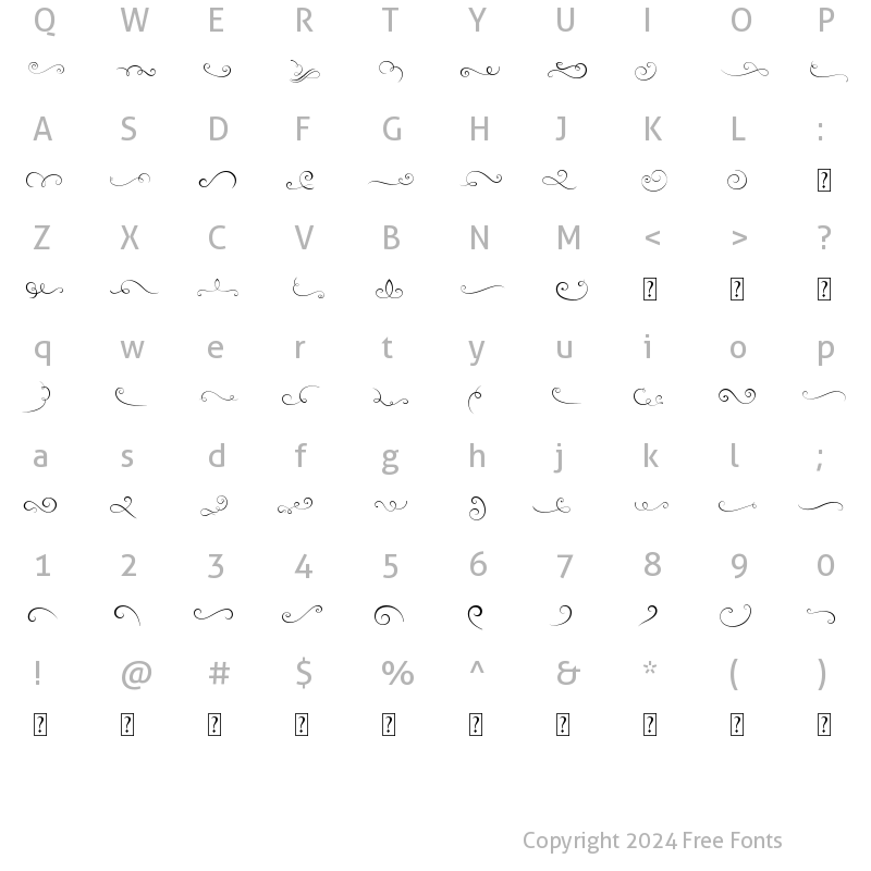 Character Map of fotograami-lines Regular