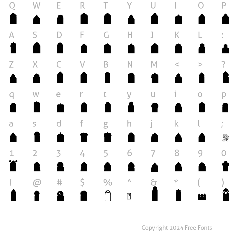 Character Map of fotograami-masjed-mhrab Regular