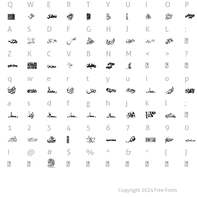 Character Map of fotograami-rmdan 2017-2 Regular