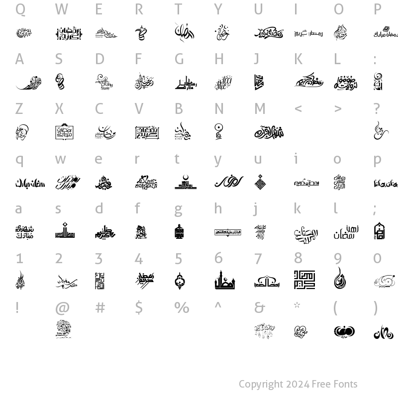 Character Map of FOTOGRAAMI - RMDAN 2017 - 5 Regular