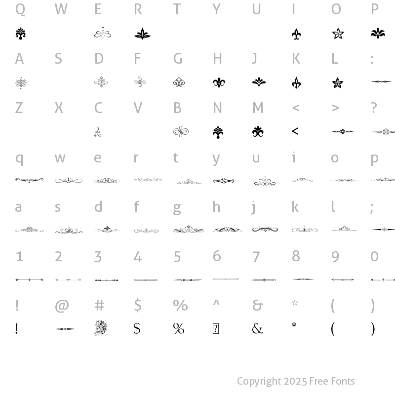 Character Map of fotograami-separator-01 Regular