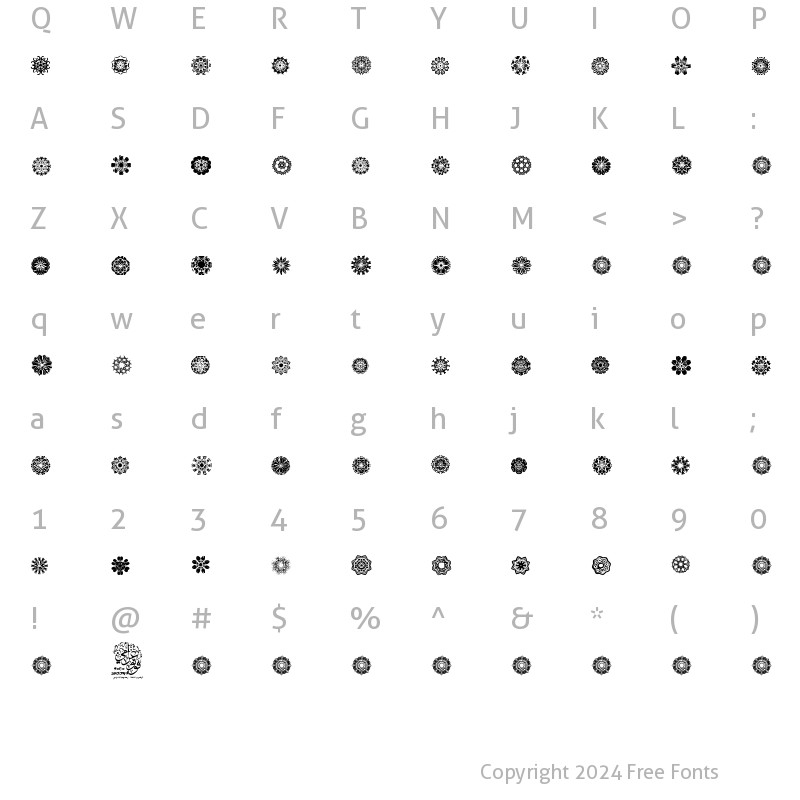 Character Map of fotograami-zkhref Regular