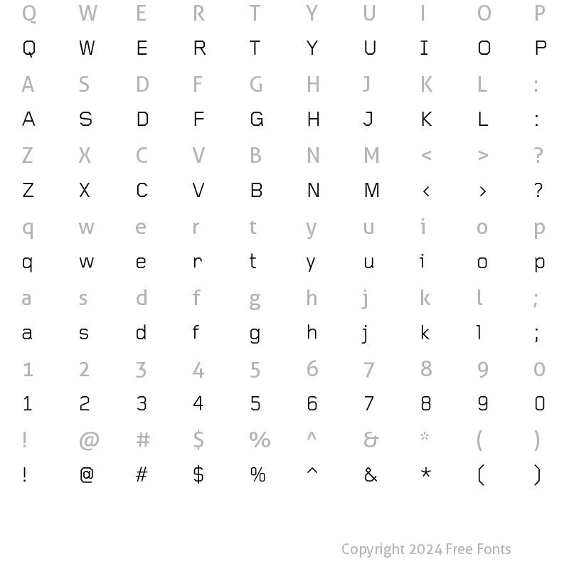 Character Map of FoundryGridnik Regular