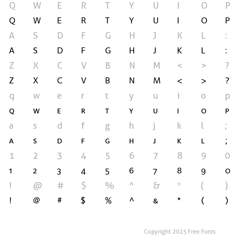 Character Map of FoundrySterling-MediumExpert Regular