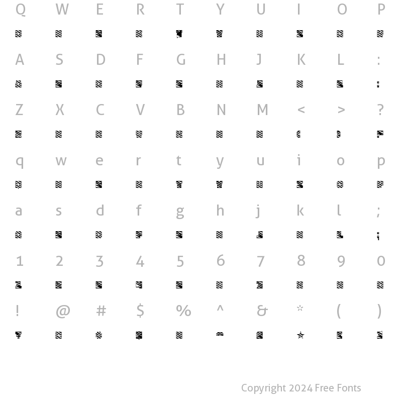 Character Map of FourJulyG Regular