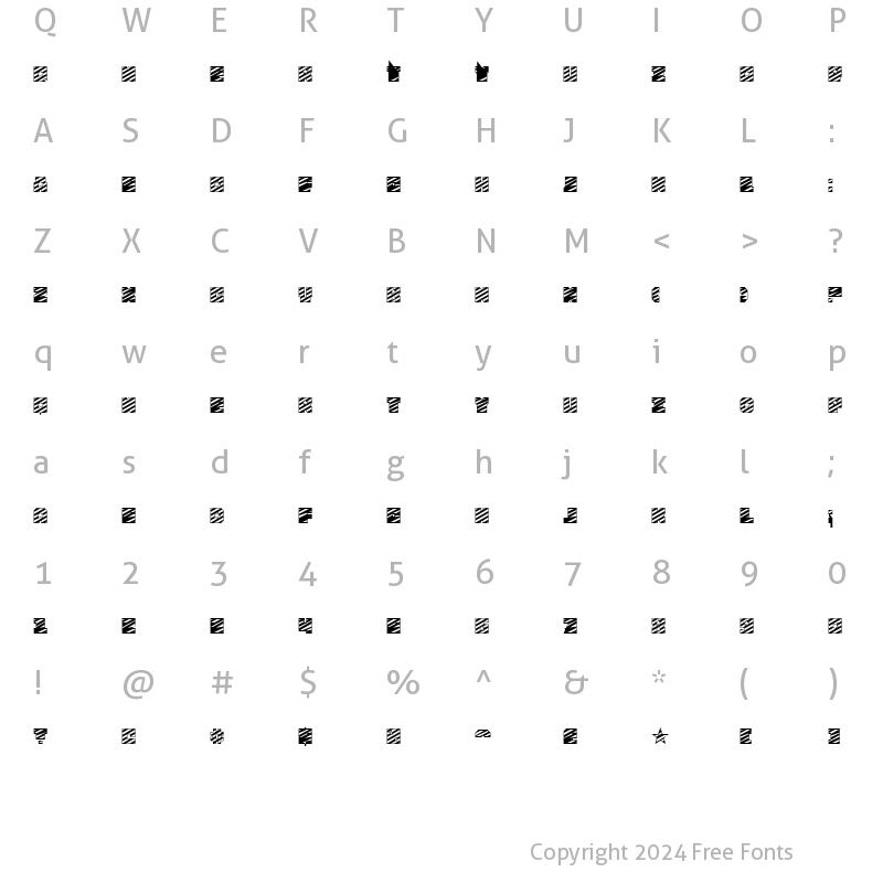 Character Map of FourJulyH Regular