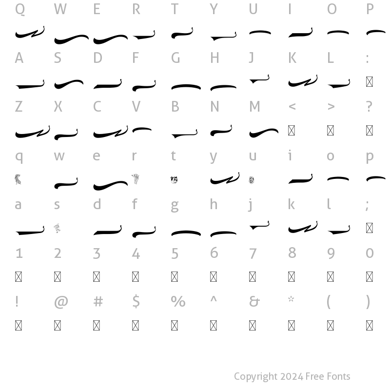 Character Map of Fouster Dingbats Regular