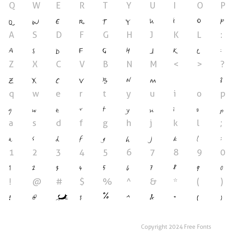 Character Map of Foxhop Regular