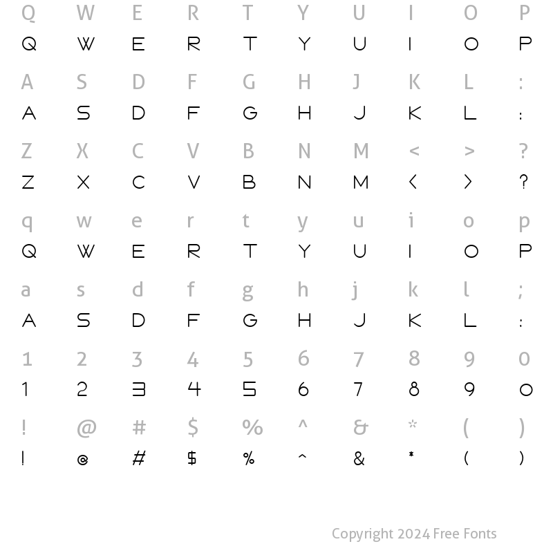 Character Map of FOXUS BOLD