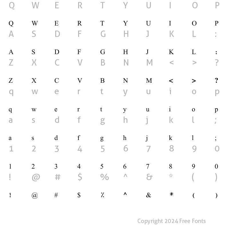 Character Map of FP_Hasoob Regular