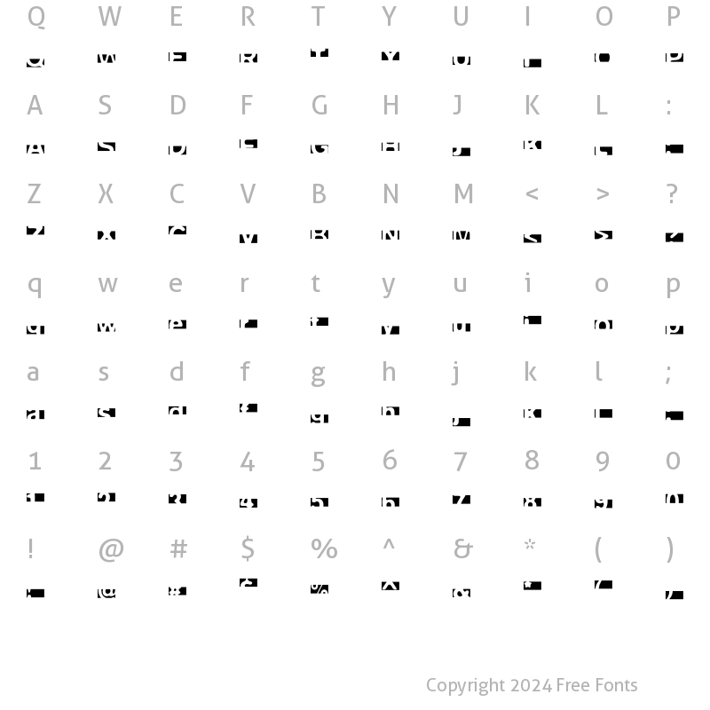 Character Map of FPeep Negative Regular