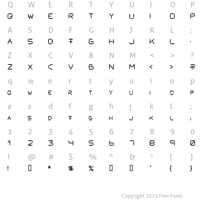 Character Map of Fracksausen Regular