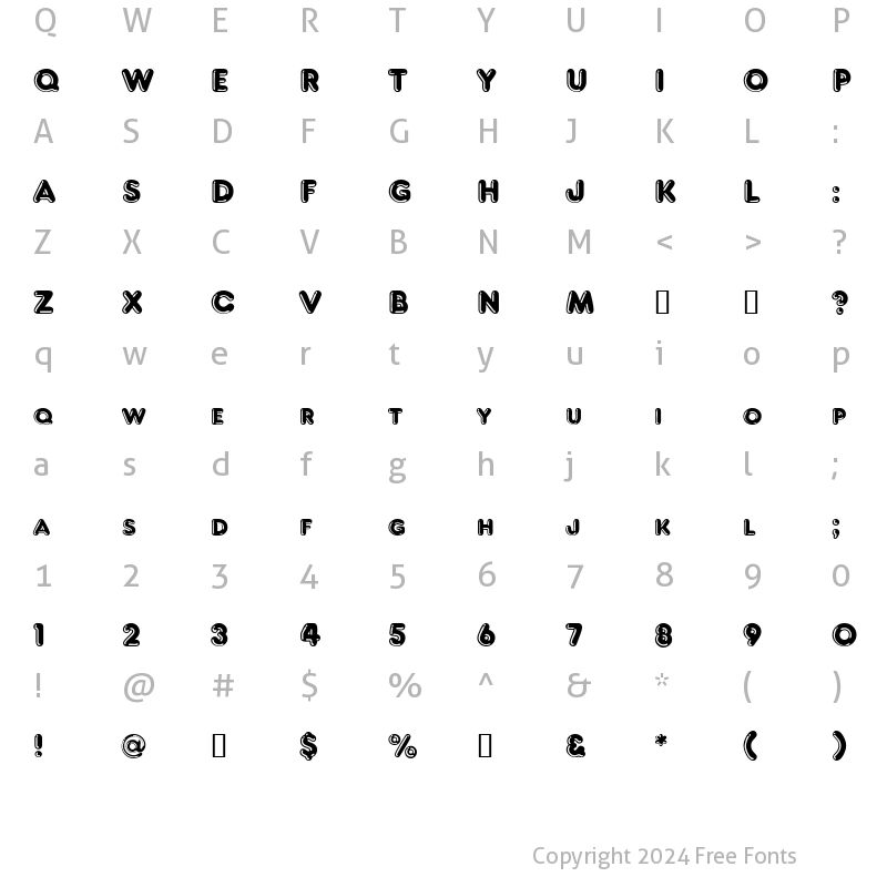 Character Map of FragileDB Normal