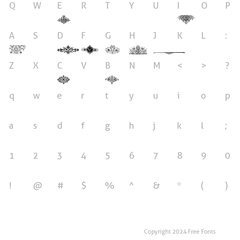 Character Map of Fraktur-Schmuck Regular